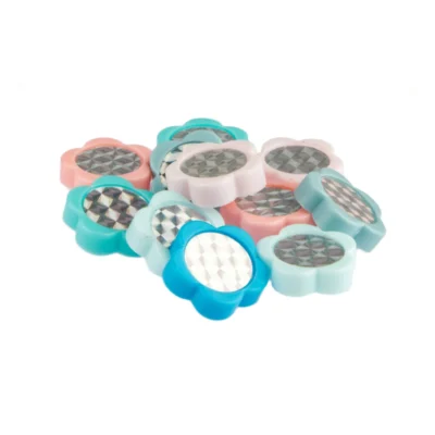 Spaakkralen PexKids "bloemetjes" - assorti van 4 kleuren (12 stuks op kaart)