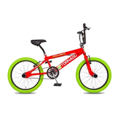 Freestyle BMX 20" Royal-Bugatti - rood met groene banden