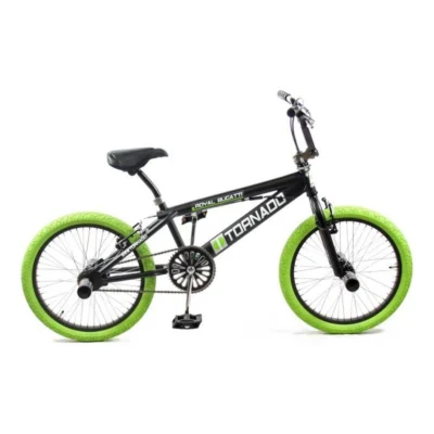 Freestyle BMX 20" Royal-Bugatti - mat zwart met groene banden