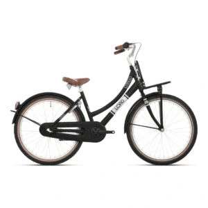 Bikefun Load 24" meisjesfiets met 3 versnellingen remnaaf - mat zwart