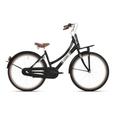 Bikefun Load 24" meisjesfiets met 3 versnellingen remnaaf - mat zwart