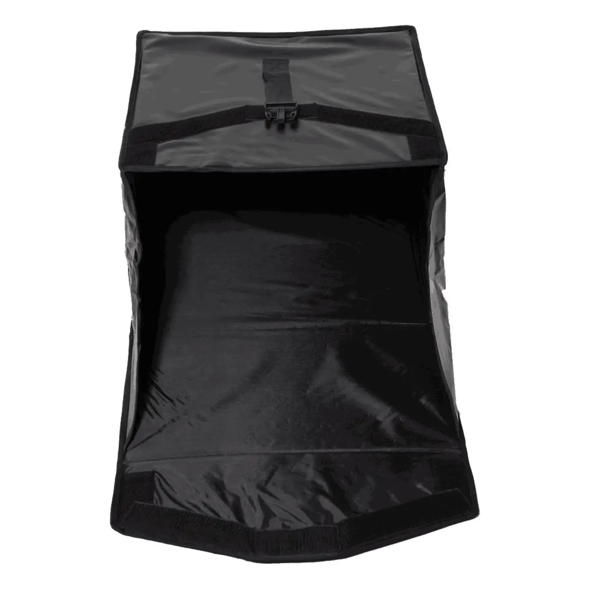 Bezorgkoffer pizzakoffer achterlader Zwart Geopend achterzijde