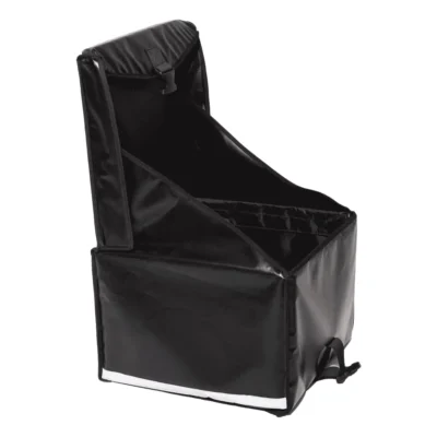 Bezorgkoffer pizzakoffer bovenlader Zwart Geopend Zijkant 2