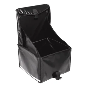 Bezorgkoffer pizzakoffer bovenlader Zwart Geopend Zijkant