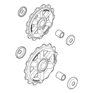 Derailleurwielset-shimano-altus-acera-rd-m310-ct95-13-15t-tekening. Webp Derailleurwielset Shimano Altus Acera RD M310 CT95 13 15T Tekening