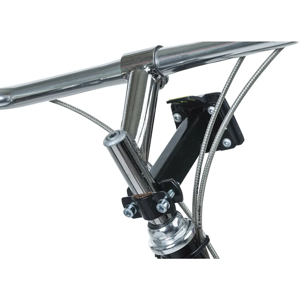 Stuurpenhouder Basil BasEasy Zwart Gemonteerd op fiets achterzijde