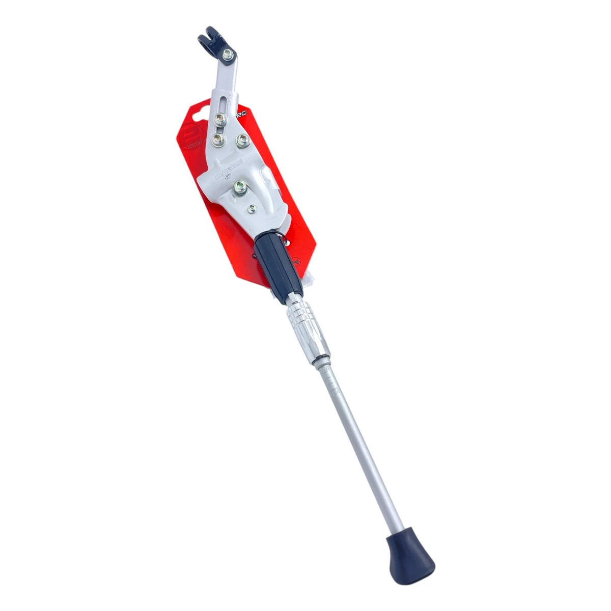 Achterstandaard-24-28-ergotec-universeel-zilver-op-verpakking. Webp achterstandaard 24 28 ergotec universeel zilver op verpakking