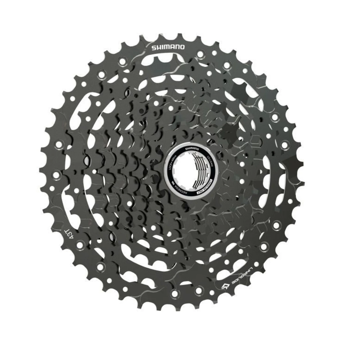 cassette shimano ep6 cs lg400 linkglide 10 speed 11 43t zwart 2