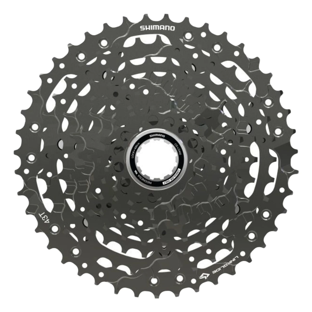 cassette shimano ep6 cs lg400 linkglide 10 speed 11 43t zwart
