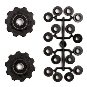 Derailleurwieltjes 2 x 10 tands Elvedes met standaard afgedichte lagers en spacers