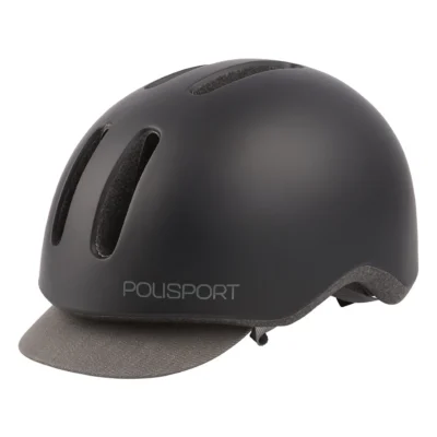 Fietshelm Polisport Commuter L (58-61cm) - Matzwart / grijs