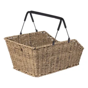 Fietsmand Basil Cento Rattan Look met MIK-systeem 47 x 34 x 26 cm - seagrass