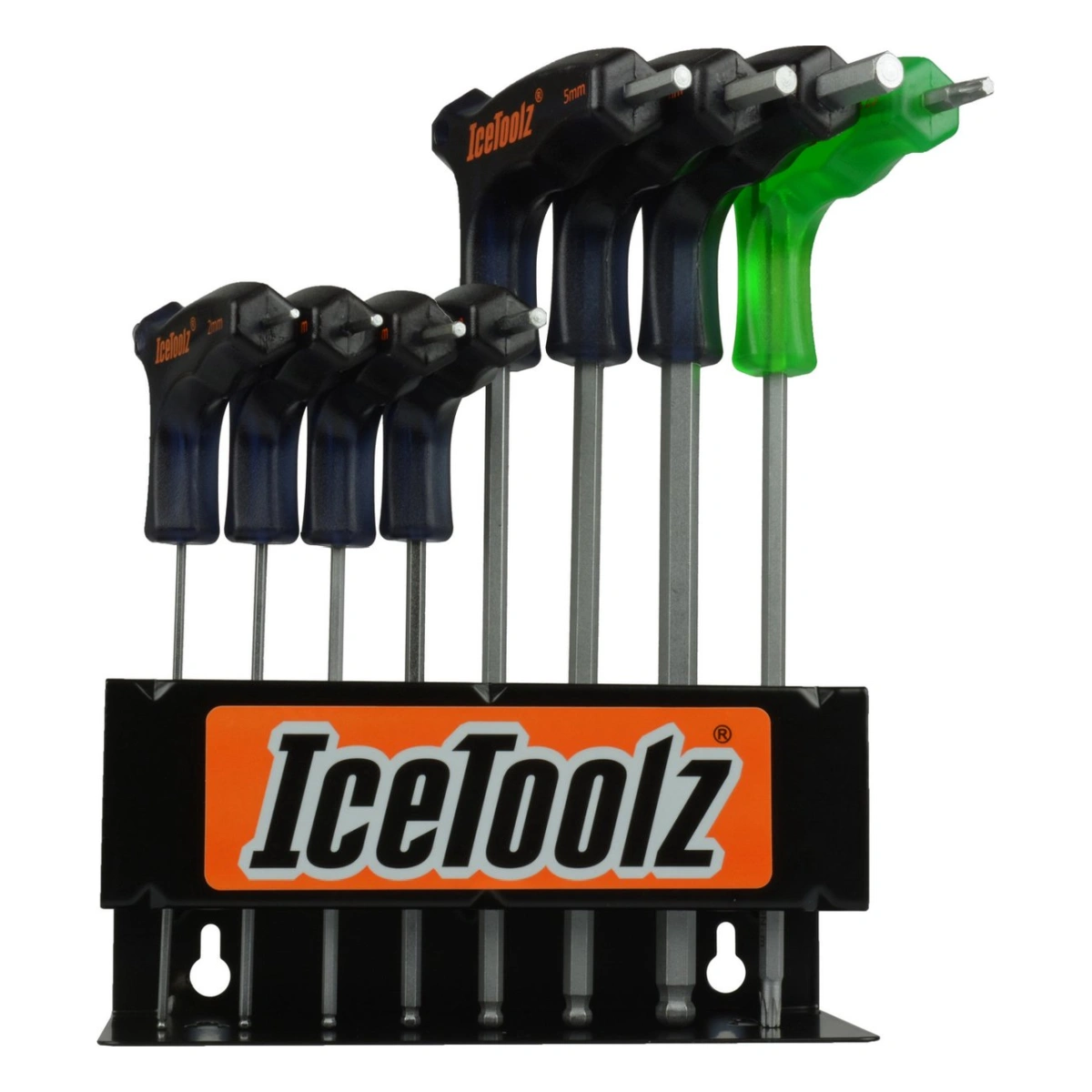inbussleutelset icetoolz 7m85 twin head met opbergstandaard