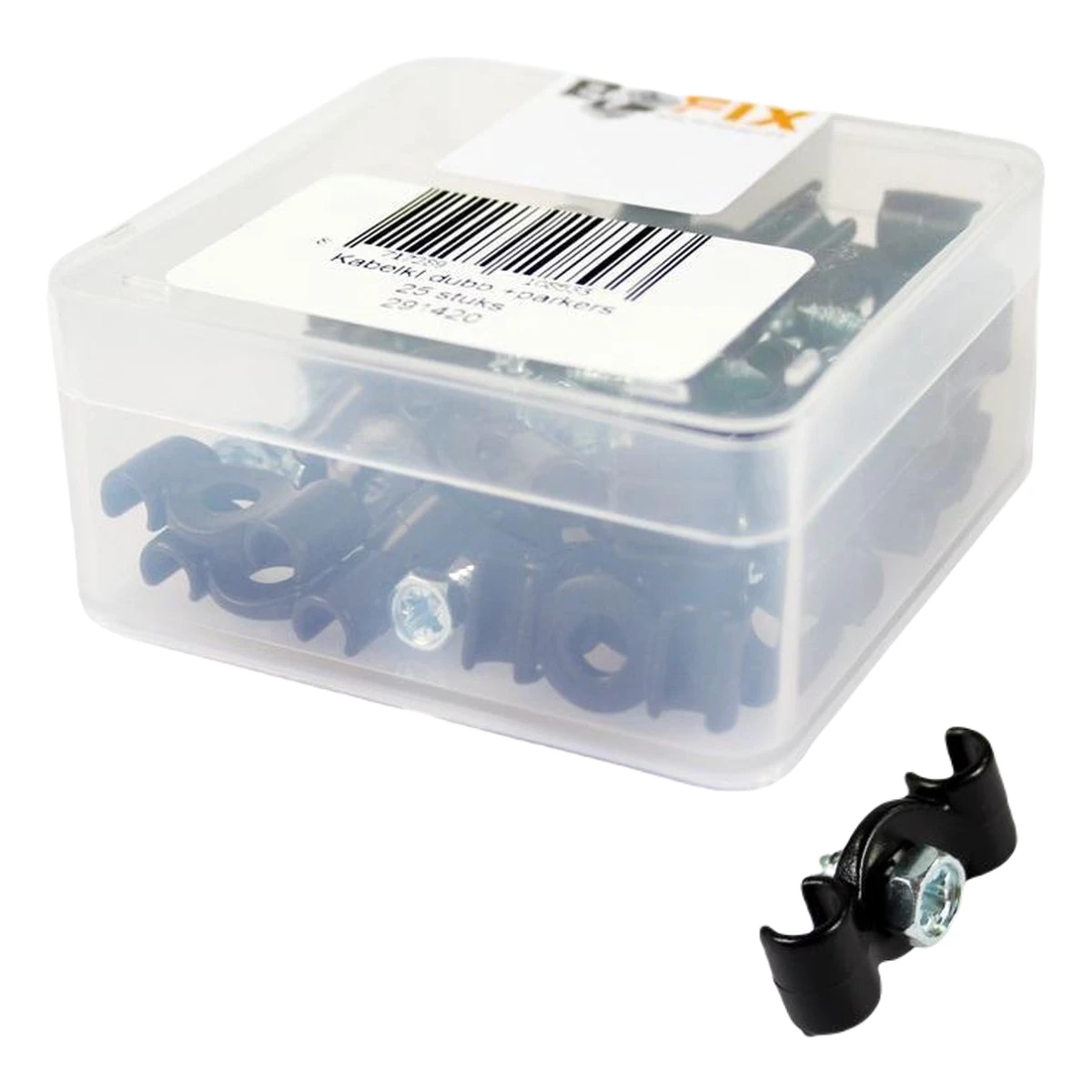 kabelklem dubbel bofix met parkers 25 stuks