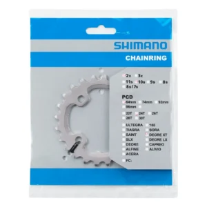 kettingblad 24t shimano deore xt fc m785 24t am zilver in verpakking