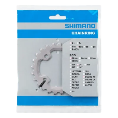 kettingblad 24t shimano deore xt fc m785 24t am zilver in verpakking