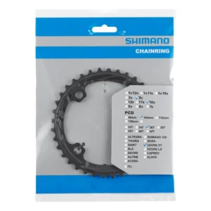 kettingblad 36t shimano deore xt fc t781 36t al zwart in verpakking