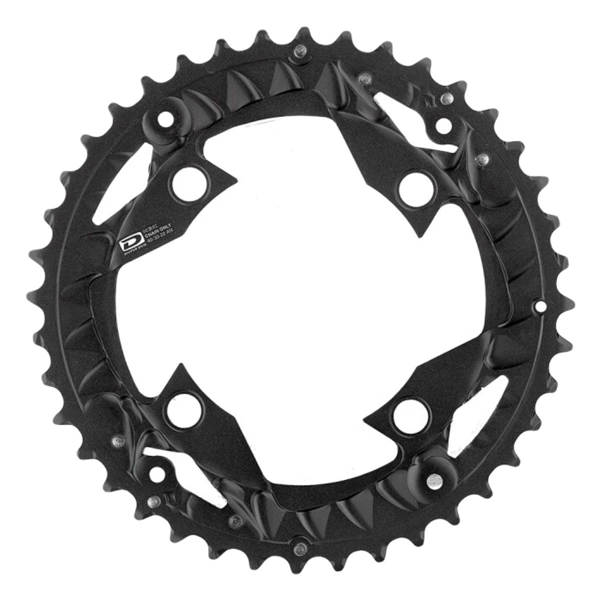 Kettingblad-40t-shimano-fc-mt500-fc-m523-voor-kettingbeschermer-an-10-speed-zwart. Webp kettingblad 40t shimano fc mt500 fc m523 voor kettingbeschermer an 10 speed zwart