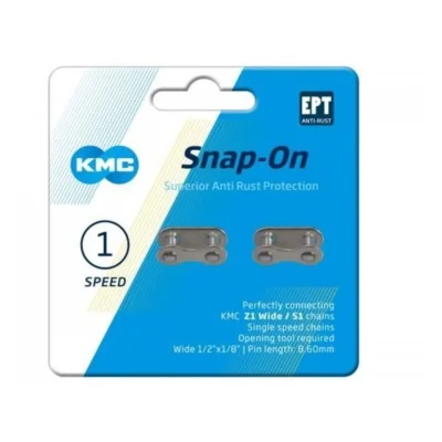 kettingschakel kmc single speed snap on 1 2x1 8 wide ept zilver 2 stuks 1