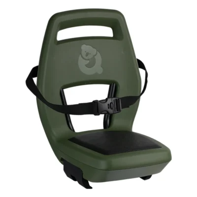 Kinderzitje achter Qibbel Junior 6+ met voetsteunen, gordel en beschermplaat - Groen / zwart