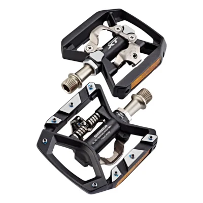 pedaalset shimano deore xt t8000 met platform en enkelzijdige spd binding zwart