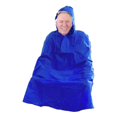 Regenponcho groot volwassen - assortiment geel en blauw