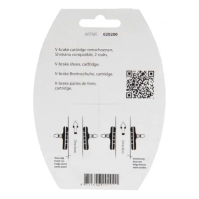 remblokken simson v brake 72mm 1 paar zilver 2