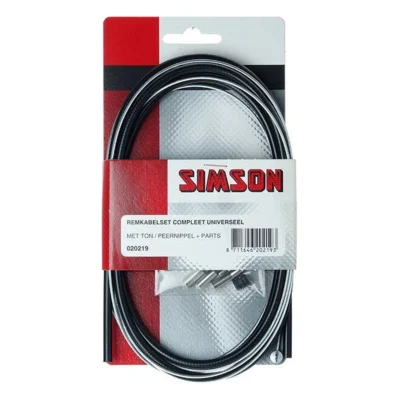 Remkabelset compleet Simson universeel - zwart