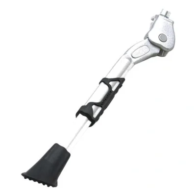 Zijstandaard verstelbaar Simson King met 30mm brede plaat - zilver