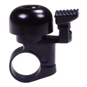 Simson fietsbel Mini 32mm met vaste kunststof bevestiging - zwart