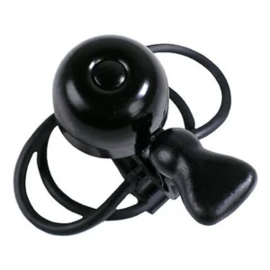 Fietsbel Simson ø23mm met rubber elastiek bevestiging - zwart