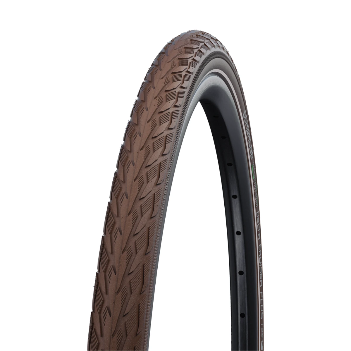 Schwalbe-delta-cruiser-plus-bruin-met-reflectie-2. Webp schwalbe delta cruiser plus bruin met reflectie 2