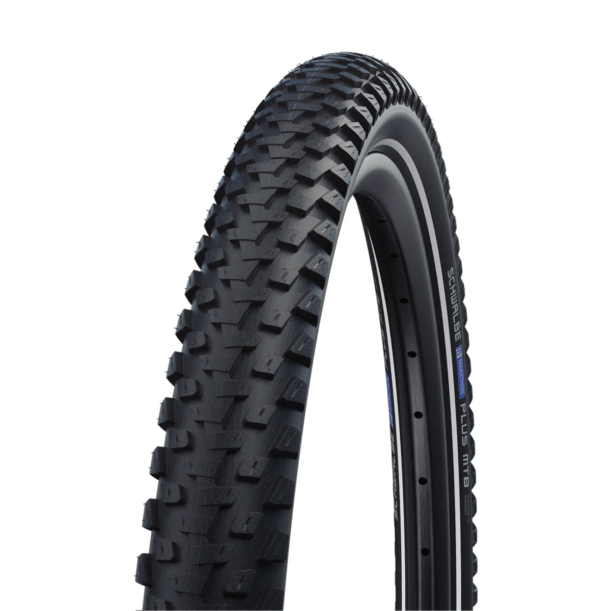Schwalbe-marathon-plus-mtb-zwart-met-reflectie-2. Webp schwalbe marathon plus mtb zwart met reflectie 2