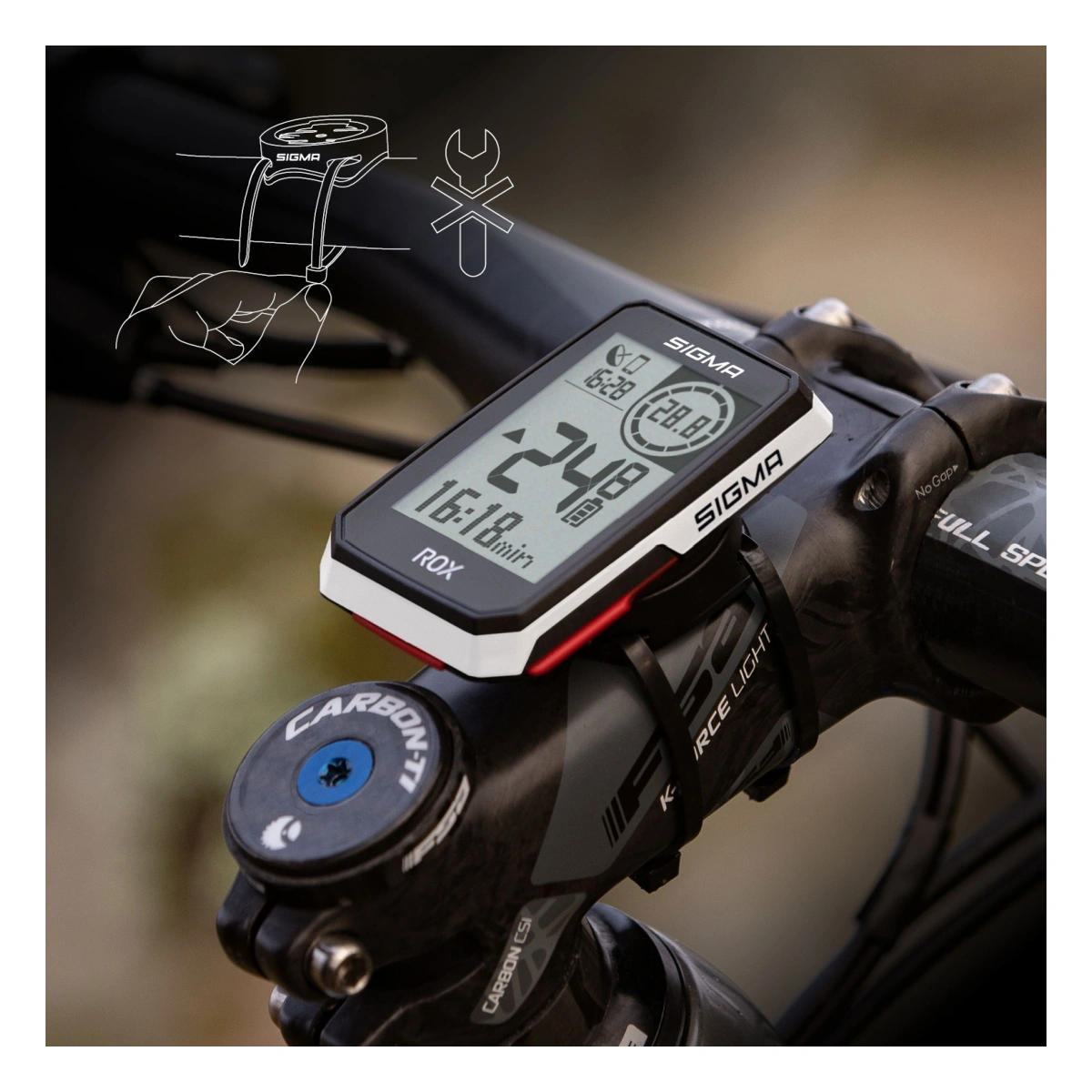 sigma rox 2 0 white gps mount