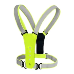 Reflecterend sport- en veiligheidsvest IkziLight Aryan met LED - geel