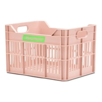 Gerecyclede Fietskrat Urban Proof Junior 15 Liter - Pastelroze