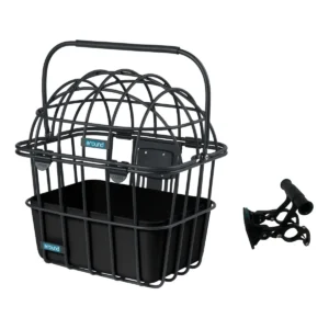 Dierenfietsmand Around Luna afneembaar incl. ACE stuurbochthouder - mat zwart