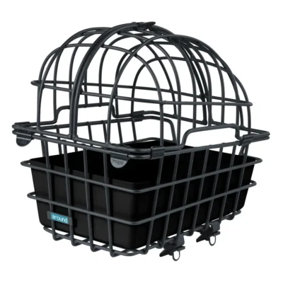 Dierenfietsmand Around Luna XL incl. Around fix system - mat zwart