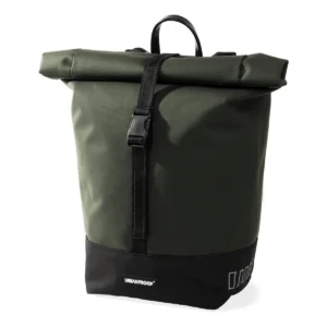 Gerecyclede enkele fietstas Urban Proof Rolltop 20 liter 30 x 15 x 42cm - groen