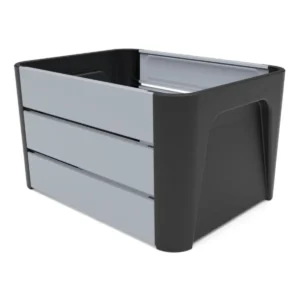 Fietskrat Mirage 'Klik 'n Krat' - zwart-grijs - 24L