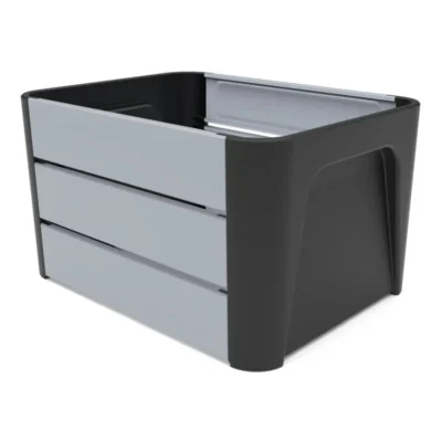 Fietskrat Mirage 'Klik 'n Krat' - zwart-grijs - 24L