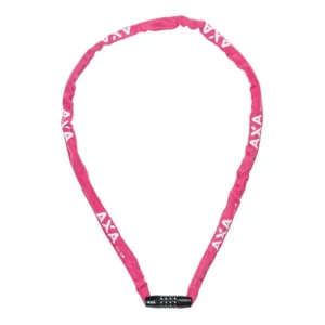 Kettingslot Axa Rigid RCC code 120x3,5 met polyester hoes - roze