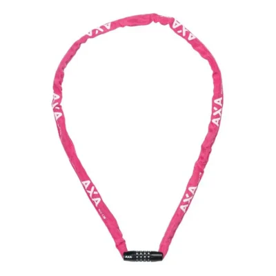 Kettingslot Axa Rigid RCC code 120x3,5 met polyester hoes - roze