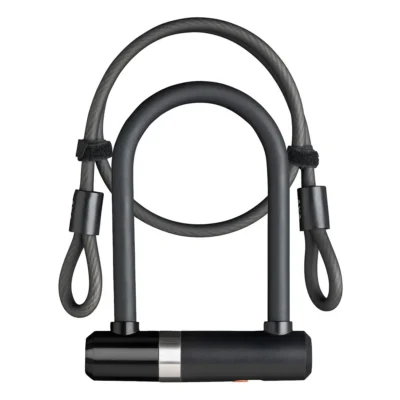 Beugelslot Axa Newton Mini + kabel 100/8 - zwart