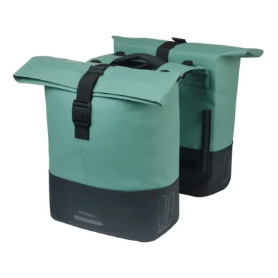 Dubbele fietstas Cove MIK 28-32L 14 x 29 x 36 cm - groen/zwart