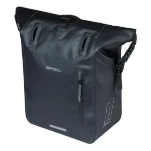 Enkele fietstas Basil Rivo M tarpaulin MIK 12-15L 14 x 25 x 38 cm - zwart