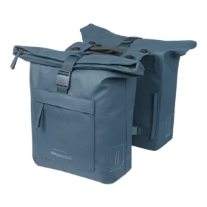 Dubbele fietstas Basil Brooklyn MIK 41L 14 x 30 x 37 cm - blauw