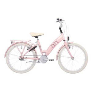 Kinderfiets Bikefun Lots of Love 20 inch met Remnaaf - Mahogany Roze