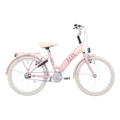 Kinderfiets Bikefun Lots of Love 20 inch met Remnaaf - Mahogany Roze