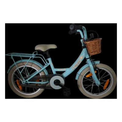 Kinderfiets Bikefun Girly 16 inch - met mandje en remnaaf - Blauw